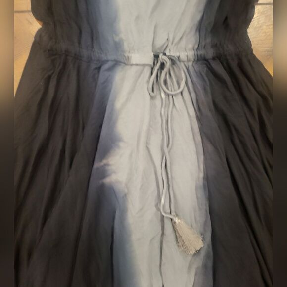 Gypsy 05 Cold Shoulder Dress with tassel tie Black and Grey Small - Picture 3 of 8